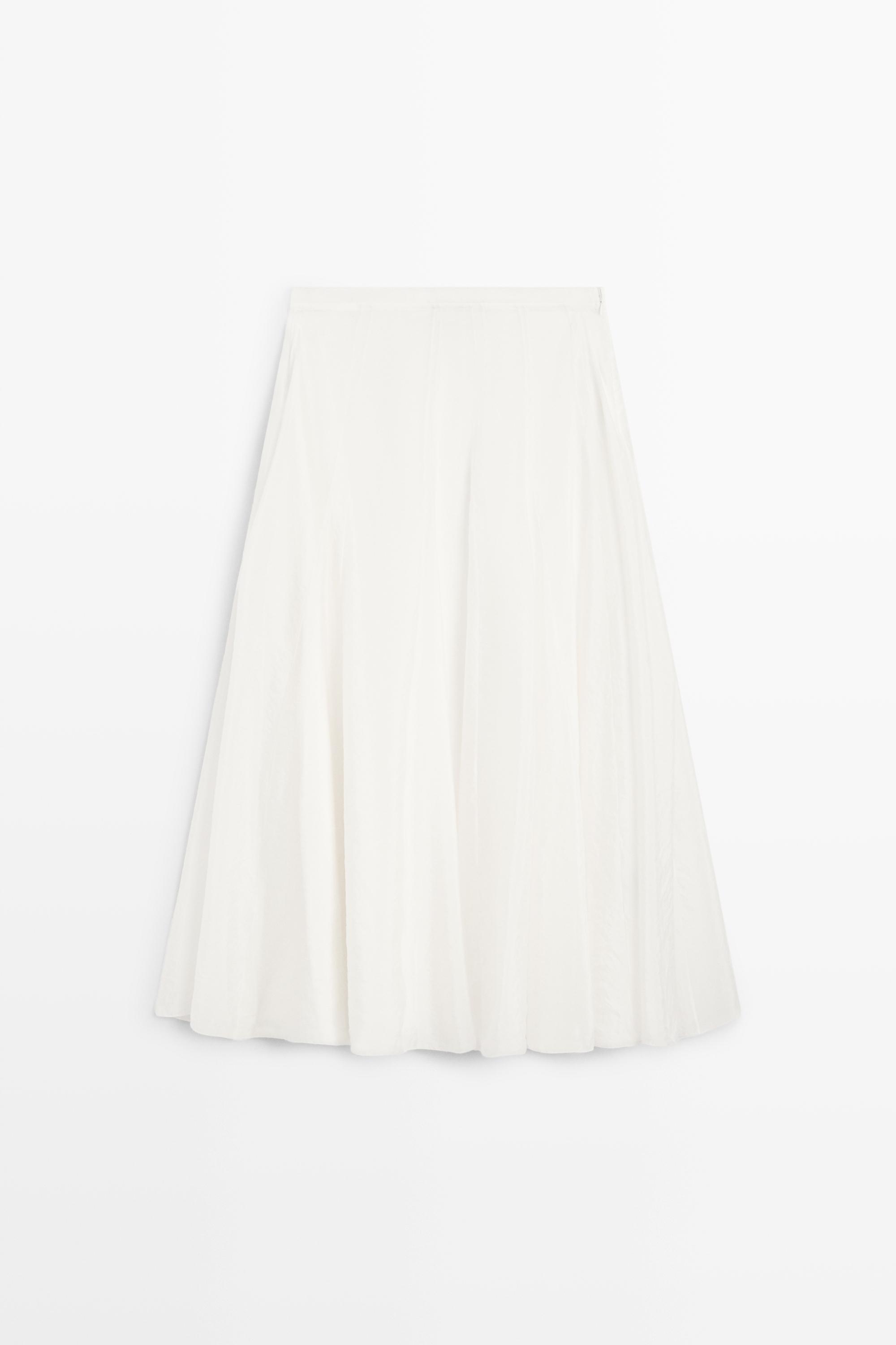 Flowy flared midi skirt